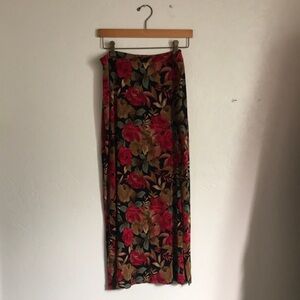 Vintage 90s Slinky Floral Print Women's Skirt